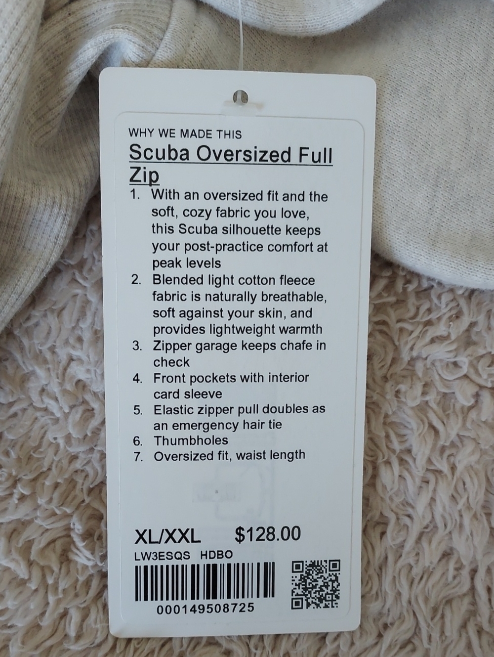NWT LULULEMON full zip hoodie - Picture 6 of 6